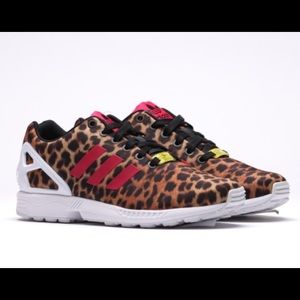 adidas zx flux leopard sneakers